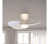 Mantra Iluminación Ventilador de techo LED Nenufar, blanco, CC, silencioso, CCT, 74 cm