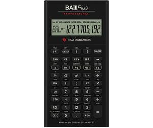 Manual en inglés de la calculadora financiera Texas Instruments BAII Plus Pro en el Reino Unido.