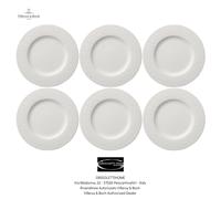 Manufacture rock blanc - Villeroy & Boch - 6 Platos Pisos Ø CM 27 - Detallista