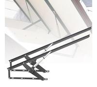 Manules hidráulicos de gas de servicio pesado de la elevación de la cama eléctrica del control remoto 2Pcs para el almacenamiento Divan Base Black Steel Frame 150cm Espacio de fácil acceso de la cama