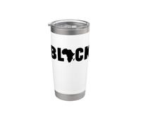 Mapa de África negra Vaso térmico de acero inoxidable de doble pared
