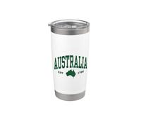 Mapa de Australia Est 1788 Collegiate Green Vaso térmico de acero inoxidable de doble pared