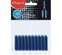 Maped 221910 - Cartuchos de tinta azul (Pack de 20)