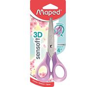 Maped 484291 - Tijeras para niños con anillos flexibles y ergonomía 3D - Tijeras escolares a partir de 4 años - para jardín de infantes y primarios - Color pastel morado
