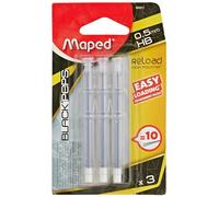 Maped 560511 tinta portaminas de minas Black 'Peps Reload, 0,5 mm, 3 unidades