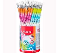 Maped 851874 - lote de 72 lápices de goma, diseño triangular ergonó