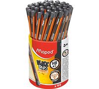 Maped 854059 Black 'Peps Jumbo olla de 46 lápices HB triangular