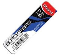 Maped - Accesorios para Portaminas - Estuches de Minas Black Peps - 12 Minas HB para Portaminas de 0,5 mm - Alto Polímero - Ofrecen Gran Resistencia - Sistema de Recarga Fácil