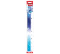 Maped Arctic - Regla Escolar de 30 cm con Diseño de Escamas, Regla de Plástico Ligera y Ergonómica, Graduación de Alta Precisión en Milímetros, Ideal para el Colegio y Dibujo Técnico