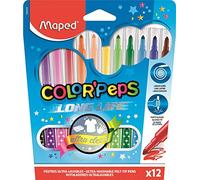 Maped Rotuladores Color' Peps Long Life – Pack de 12 – Estuche de cartón
