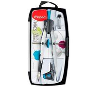 Maped - compás con bigotera - precision system fancy - caja con 3 pie