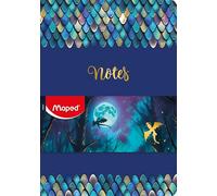 Maped Dragon - Cuaderno A5 de 80 Páginas con Rayado Horizontal, Libreta Escolar con Diseño de Escamas, Tamaño Compacto y Ligero, Papel resistente para Estudiantes