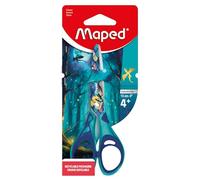 Maped Dragon - Tijeras Escolares de 13 cm, Tijeras Infantiles de Acero Inoxidable con Anillas Bimateriales Suaves, Diseño de Escamas, Ergonómicas para Niños a Partir de 4 Años