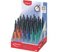 Maped duo+pen expositor con 24 compases duo - compas que se puede utilizar como portaminas - clip de bolsillo - colores surtidos