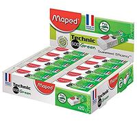 MAPED Gomme Technic 600 Green - Fabricado en Francia - Caja de 20