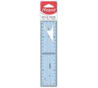 Maped - Herramienta de trazado 2 en 1, regla 20 cm y 60°, permite perpendiculares y simetrías