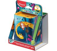 Maped infinity jumbo jungle fever - caja de metal con 12 lápices de c