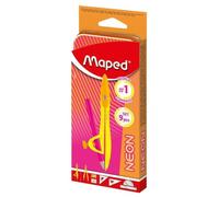 Maped - Juego completo de geometría y matemáticas - 2 brújulas (anillo y mina), regla 15 cm, transportador de 180 °, escuadras, borrador, cortapelos y lápiz - Set Multi Productos