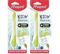Maped Kidy Learn - Bolígrafo Borrable de Camaleón para Niños, Diseño Ergonómico con Goma Integrada, Bolígrafo Recargable para Aprendizaje de Escritura, Accesorio Educativo Vuelta al Cole