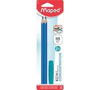 Maped - Lápiz infantil Kidy Learn - Pack de 2 HB#2 con agarre ergonómico antideslizante