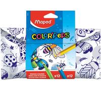 Maped - kit de coloreado de 24 piezas - colección color'peps - 12 rot