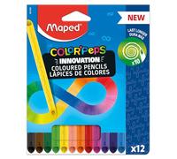Maped Lápices de Colores Color'Peps Infinity – Estuche 12 – Sin afilar, duran 10 veces más