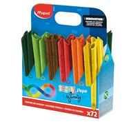 Maped Lápices de colores Color'Peps Infinity – Estuche 72 unidades, sin afilar, ergonómico