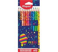 Maped - Lápices de Colores para Niños - Estuche de Madera - Colores Vibrantes y Duraderos - Ideal Material Escolar