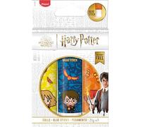 Maped - Lote de 3 barras de pegamento para Harry Potter, Hermione Granger & Ron Weasley, pegamento escolar no tóxico, licencia oficial de Harry Potter