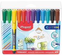 MAPED Marcador Permanente Custom Cónico 1 mm Set de 12