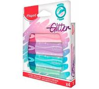 Maped marcadores fluorescentes fluor´peps glitter surtidos en estuche