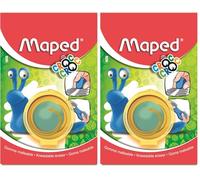 Maped - Material Escolar - Goma de Borrar Croc Croc - Estructura Maleable, Estirable y Divisible - Con Caja de Protección - Borrado Eficaz - Ideal para la Escuela (Paquete de 2)