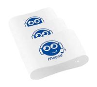 Maped - Material Escolar - Goma de Borrar Essentials Soft - Diseño Ergonómico y Suave - Tamaño Compacto - Emoticonos Diferentes - Goma de Agarre Sencillo (Paquete de 3)