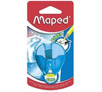 Maped - Material Escolar - Sacapuntas I Gloo Eject - Sacapuntas con Depósito - Expulsa las Minas Rotas - 1 Orificio para Afilar - Tamaño Compacto para el Estuche - 3 Diseños Diferentes