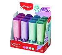 Maped - material escolar - subrayador fluo peps glitter pastel - subra