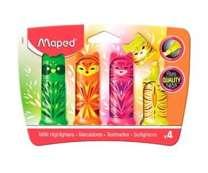 Maped - material escolar - subrayador mini cute - 4 subrayadores de co