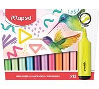 Maped - Material Escolar - Subrayadores Fluor - Disponible en Diferentes y Variados Tonos - Colores Fluorescentes - Marcadores de Punta Biselada - Trazo de 1 a 5 mm