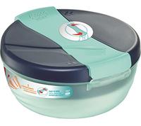 Maped PICNIK - Cuenco para Almuerzo (1,4 L, Compartimento y Compartimento Integrado para Cubiertos en la Tapa, fácil de Abrir, Apto para lavavajillas, microondas, Color Azul