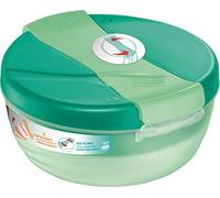 Maped PICNIK - Lunch-Bowl Origins 1,4 l - Compartimentos + compartimento para cubiertos integrado en la tapa - Fácil de abrir - Apto para lavavajillas - Apto para microondas - Verde