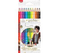Maped Pinturas de madera Colección Harry Potter – 12 colores, minas resistentes, agarre ergonómico