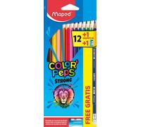 Maped - pinturas de madera - estuche strong - 12 lápices de colores,