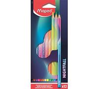 Maped - pinturas de madera - lápices de colores nightfall - 12 pintur