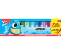 Maped – Rotuladores para niños Color's Peps Ocean's – 48 rotuladores, punta media, tinta lavable