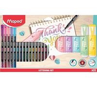 Maped rotuladores punta fina set lettering 22pzas - ideal para letteri