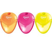 Maped - Sacapuntas I-GLOO NEON, caja de recogida para lápices finos, color aleatorio