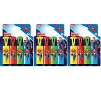 Maped Superman Set De 4 Subrayadores Con Colores Vibrantes, Rotuladores Escolares Para Niños Y Adultos, Punta Biselada Para Escritura Fluida, Material Escolar De Con Diseño Exclusivo (Paquete de 3)