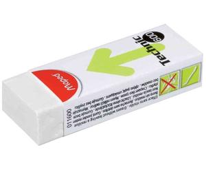 Maped Technic 600 - Lote de 6 gomas plásticos (61 x 22 x 12 mm), color blanco
