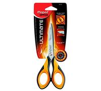 Maped - Tijeras de Oficina - Ultimate Simétrica 17 cm - Tijeras con Grabados en las Lamas - Agarre Ergonómico - Con Sistema Doble Soft para Ambidiestros