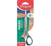 Maped - Tijeras Escolares - Colección Smiling Planet - Tijeras Infantiles de 16 cm - Anillas Ergonómicas para un Agarre Seguro - Puntas Redondeadas - Fabricadas con Fibra de Madera