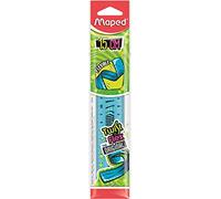Maped Twist'n Flex - Regla, plana, flexible, lúdica e irrompible, 15 cm, doble graduación, color azul